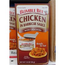 버블비 치킨 바베큐 소스 위드 크랙커 Bumble Bee Chicken in Barbecue Sauce with Crackers 3oz(86g) 2팩, 86g