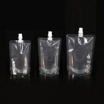 투명 스파우트 액상주스 음료 캡파우치 음료팩 주스팩, 3파우치 음료팩-300ml