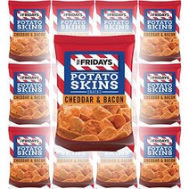 TGI Fridays Potato Skins Snacks Cheddar Bacon 1oz Bag (Pack of 12 Total of 12 Oz), 1, One Size