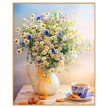 푸아이 3D 보석십자수 명화 50x60 DIY 집들이 선물 인테리어 소품(사이즈 4종)+행운십자수(30x30)PW177, 60*70cm