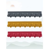 조립식 플라스틱 한옥 기와 벽 담장 장식 처마 한정식, 밝은 회색