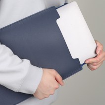 아이패드 프로 5세대 11 12.9 인치 슬림 방수 가죽 파우치, M, 다크그린