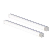 HK.sell C타입 밝기 조절 사각 충전식 센서등, 30cm 백색등 2p