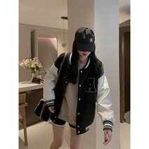 [PINK LITCHI]여성 야구 점퍼 루즈핏 캐주얼 자켓 qxz1224hyf1227jk4