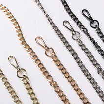 아유디 가방 체인줄 35mm고리 체인길이 20cm-120cm 스트랩 가방끈 리폼 부자재, 실버, 80cm