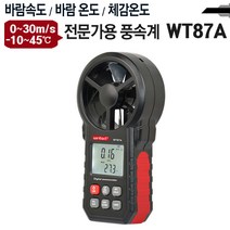 풍속계 바람 속도 온도 체감온도 측정기 WT87A/풍속계/풍온계/바람세기측정/바람온도측정/풍력측정/체감온도측정/전문가용/풍속측정/바람속, 단일 수량