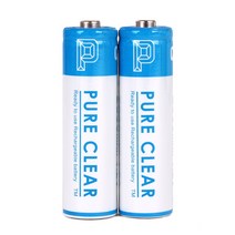 퓨어클리어 AA 2500mAh 2알 1세트 충전지 건전지 배터리, 2개입