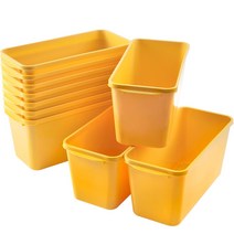 자이티 다용도 욕실 펜트리 수납 정리함 10개, 옐로우