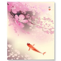 세잔느화실 [캔버스액자]풍수액자-41.봄나무 아래 잉어2