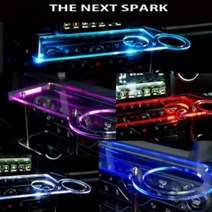 ArtX 더 넥스트 스파크 USB 5V LED 2단 차량용 무중력테이블 컵홀더 식탁 자동차 선반 핸드폰 거치대 수납용품, led화이트, 일반타입