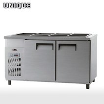 유니크 반찬냉장고 1500 UDS-15RBAR 영업용 업소용 밧드별도, 디지털, 메탈, 왼쪽