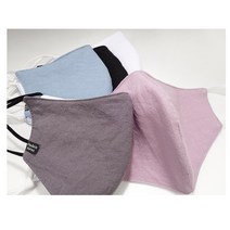 마메든 파스텔 3중차단필터 린넨마스크_빨아쓰는 천마스크