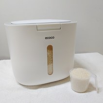 원터치 방습 방충 무선 진공 밀페 친환경 쌀통 10kg 잡곡통 곡물 보관 용기, 그레이