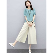 SALE^_^-NEW 여름/여성 반팔 세트/패션 여자 투피스/빅사이즈투피스/폴리에스터