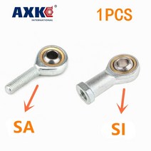 공압 부품 1pc si5 6 8 10 12 14 16 tk 미터법 남성 왼쪽 여성 오른손 스레드로드 엔드 조인트 베어링 axk 베어링로드 엔드 조인트 베어링, SA6TK, 권리