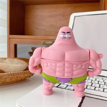 헬창 스펀지밥 아이폰 airpod 근육 뚱이 에어팟 케이스, 에어팟 2