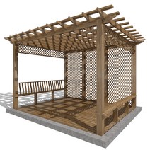 조립식정자 캐노피 대형 평상 차양 전원주택 야외, 길이 2m X 폭 0.98m X 높이 2m