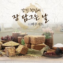 강진향심씨메주 강진 향심씨 메주(메주5kg+천일염3kg+건고추+대추+볶은참깨+숯+순창샘물12L), 단일옵션, 6개, 2L