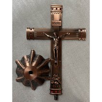 십자고상 원목형 천주교 인테리어 차량용 장식용 벽고상 탁상, 홍고 12*22CM