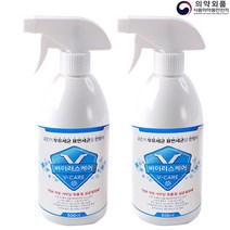 뿌리는 살균 소독제 바이러스 케어 500ml 탈취제 스프레이 공공기관 의무 구매 제품, 2개