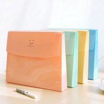 스마일 컬러 폴더 클리어 다용도 파일 A4 보관 정리, Z25-03 : 블루