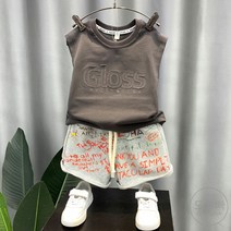 도오빠 켄더리아 아동 공용 투피스 조끼 라운드넥 반바지
