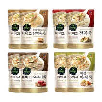 비비고 (햇반 소프트밀) 죽 (누룽지닭백숙죽2+전복죽2+소고기죽2+버섯야채죽2), 8개