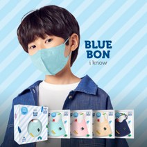 블루본 아이노우 썸머라인 컬러 키즈마스크 중형 새부리형 30매, 민트(주니어중형)