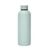 텀블러 스포츠 물컵 컵 스트레이트 컵 스테인리스 주전자, 500ml, 청백색