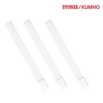 금호전기 번개표 LED형광등 13.7W 3P기존36W형광등대체형LED, 주광색, 3개