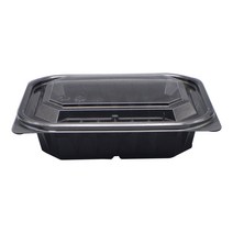 사각찬용기 BU 204(검정) 100개 찬용기 반찬용기 도시락용기 일회용기 포장용기, 1개입