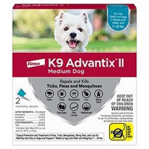 강아지진드기퇴치제 진드기약 k9 advantix ii 벼룩 및 진드기 예방 물린자국제거, 6 팩, 시노비 g4와 함께