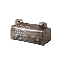 뜨거운! 투명 티슈 커버 눈에 보이는 방수 스냅 버튼 냅킨 상자 장식 사무실 테이블 종이 타월 홀더 디스, 한개옵션1, 02 Gray