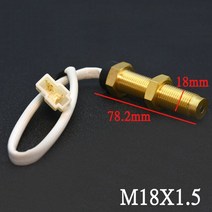 타코메타 타코미터 보트 계기판 85mm 게이지 해양 LCD 아워 M16 M18 센서 8 색 백라이트 12V/24V, 17 1PC M18 Sensor