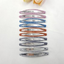 애폭시 반짝이 둥근 똑딱핀 10개 세트
