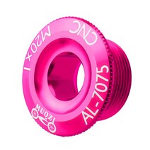 크랭크 커버 스크류 캡 M15 M18 M20 MTB 알루미늄 합금 세트 로드 자전거 피팅 사이클링 부품 10 가지 색상, [02] M18, [10] 분홍색