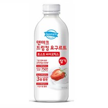 덴마크 드링킹요구르트 딸기 750mLx6병/대용량/무배