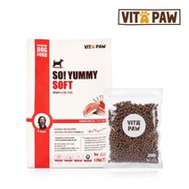 비타파우 쏘야미 소프트 연어&크릴 반습식사료 1.2kg, 없음
