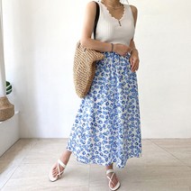 네모 여성용 플라워 스커트