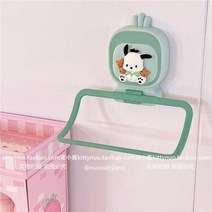 산리오 월행잉 벽걸이 구강 세척 컵 멜로디 쿠로미 포차코 귀여운 칫솔 홀더 수건 걸이 기숙사 욕실 용품, Pochacco B2