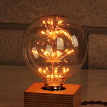 [빛나라닷컴] LED 눈꽃전구, 전구색 (G95 눈꽃전구 2W)