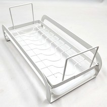 워버플 서랍식 그릇 접시 수납 정리대, 화이트