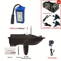 GPS 위치 스마트 RC 낚시 미끼 보트 크루즈 고정 포인트 2KG로드 빈 500M 거리 야간 조명 6 시간 장난감, GPS EU 플러그 1PCS, 협력사