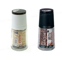 일본 잘갈리는 유리 용기 후추 그라인더 참깨 깨갈이 빻기 분쇄기 깨다지기 향신료 깨가는기계, 1개, 후추갈이 - 블랙