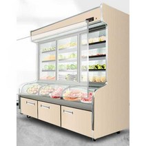 야채 과일 냉장고 쇼케이스 오픈 진열대 업소용 셀프, 1.2m 3온도 3실 럭셔리 합판모델