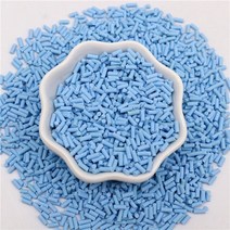 DIY 공예용품 장식품 폼폼 리본 다채로운 믹스 원통형 폴리머 클레이 조각 점액 충전 점토 용 스프링클 DIY, 14 sky blue_02 20g