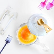 레몬즙 짜개 수동 착즙 스퀴저, 투명(스퀴저+뚜껑+스푼포크3p)
