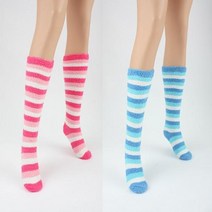 1+1+1 따뜻하고 포근한 줄무늬 롱수면양말 색상랜덤 총3개