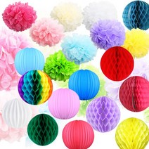 페이퍼 벌룬 파티 장식 용품 허니컴볼 꽃볼 스타 모빌, E, EB01-페이퍼휠(중)그린2개★