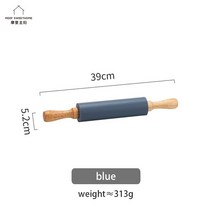 업소용반죽기 대형 제빵 제과 생면 반죽기 믹싱기 60x40cm 실리콘 베이킹 매트 붙지 않는 페이스트리 롤링, 한개옵션1, 03 blue Rolling Pins